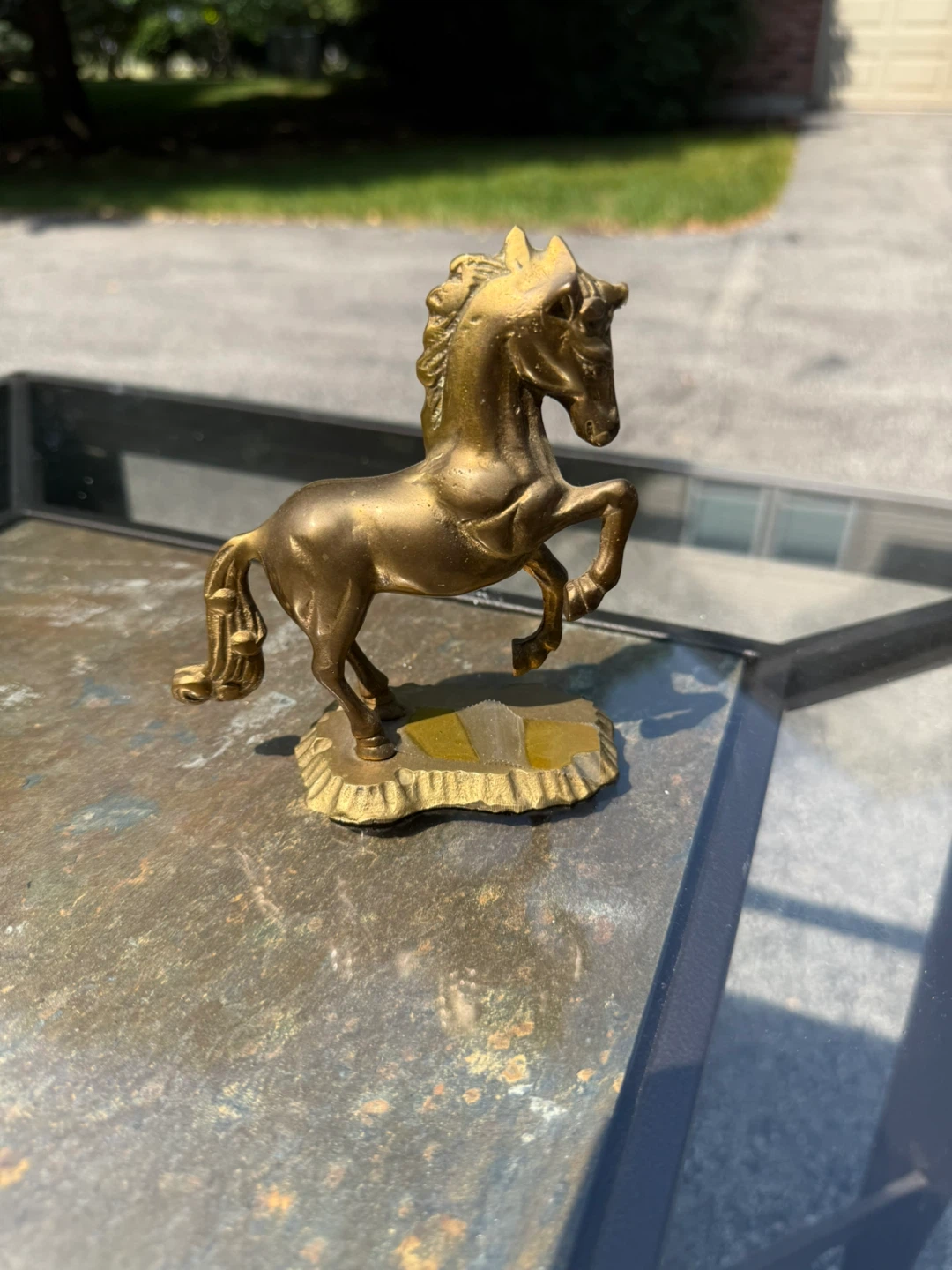 Brass Horse Figurine 5 inches tall - photo 2
