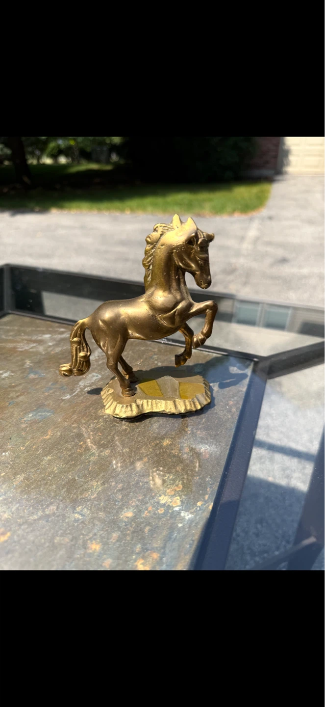 Brass Horse Figurine 5 inches tall