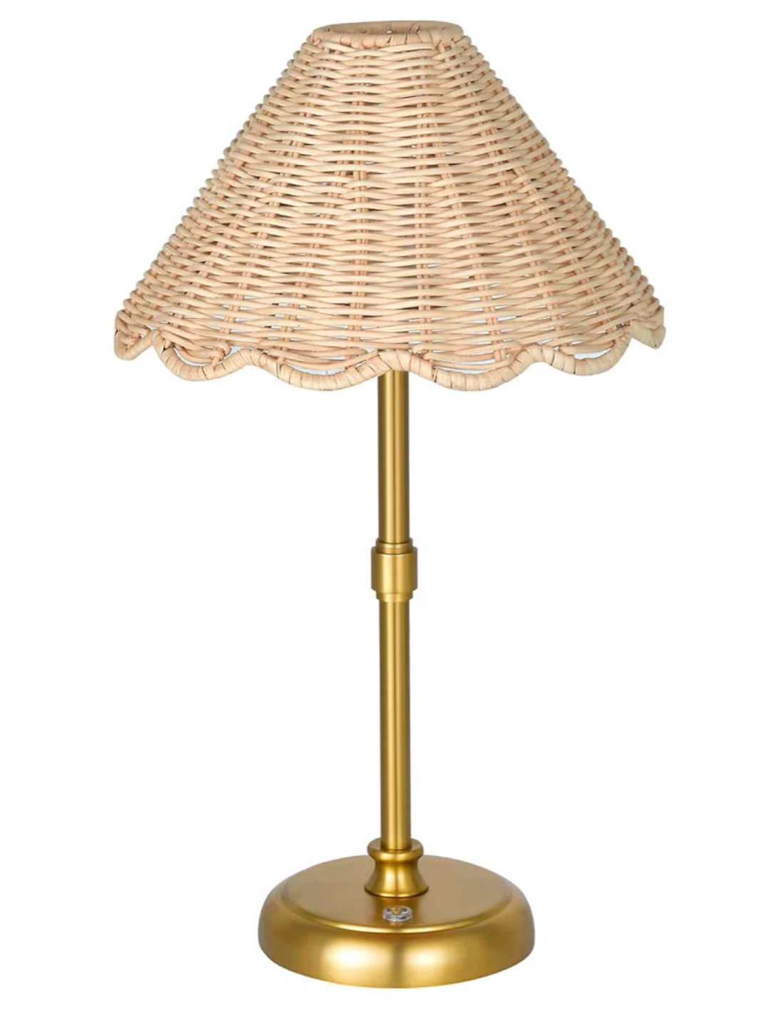 Wicker Scalloped Table Lamp