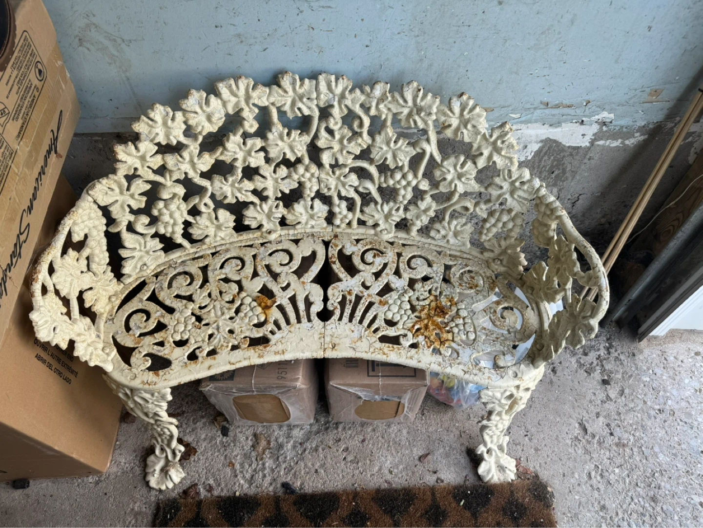 Ornate Cast Iron Garden Bench