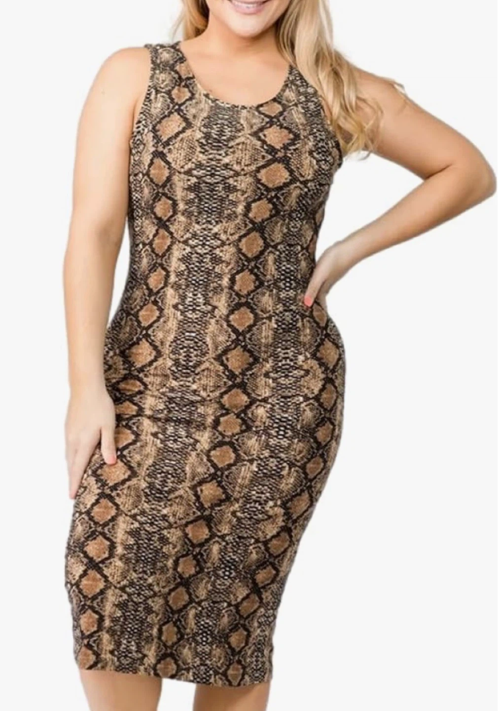 YELETE Snake Print Dress - XL