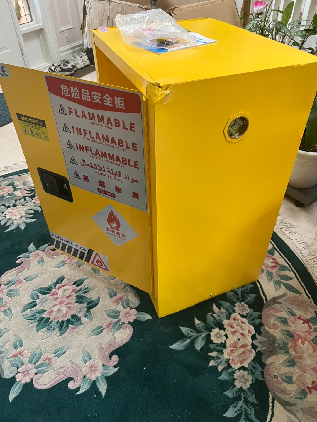 Yellow Flammable Storage Cabinet