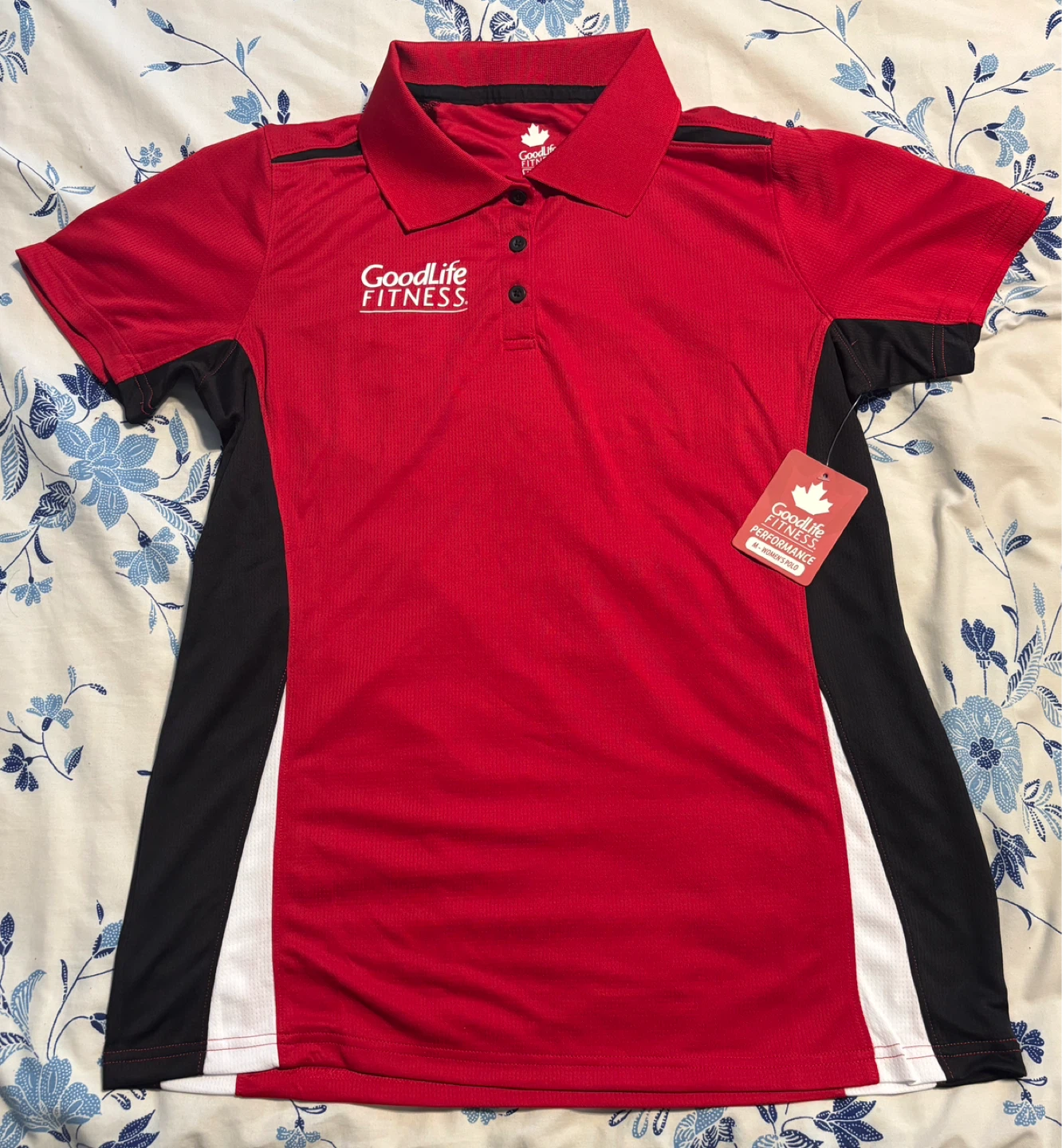 GoodLife Fitness Performance Polo Shirt (great for Canada Day)