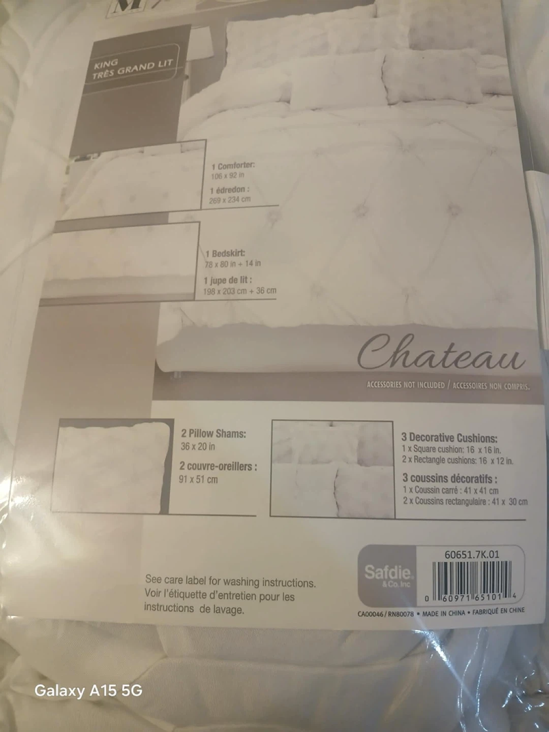 Chateau 7pc King Comforter Set in White - photo 2