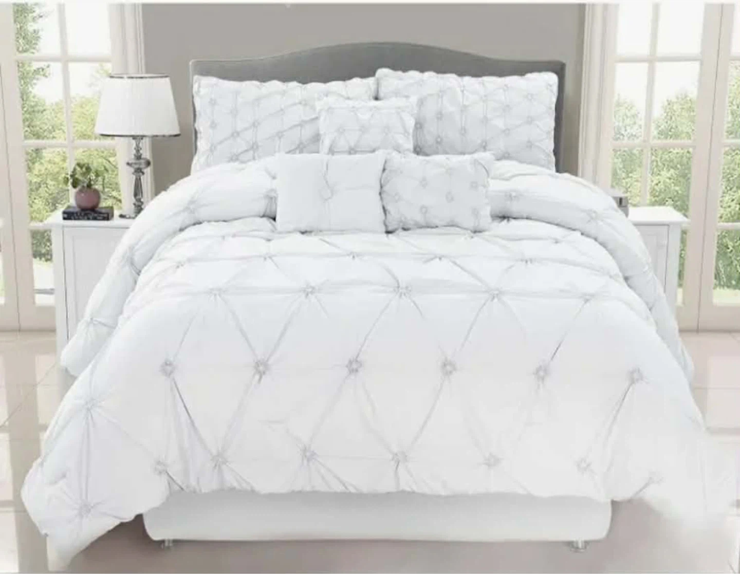 Chateau 7pc King Comforter Set in White - photo 4
