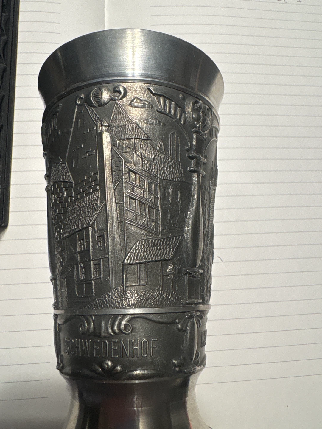 Embossed Pewter Beer Stein Egidienkirche und Schwedenhof - photo 2
