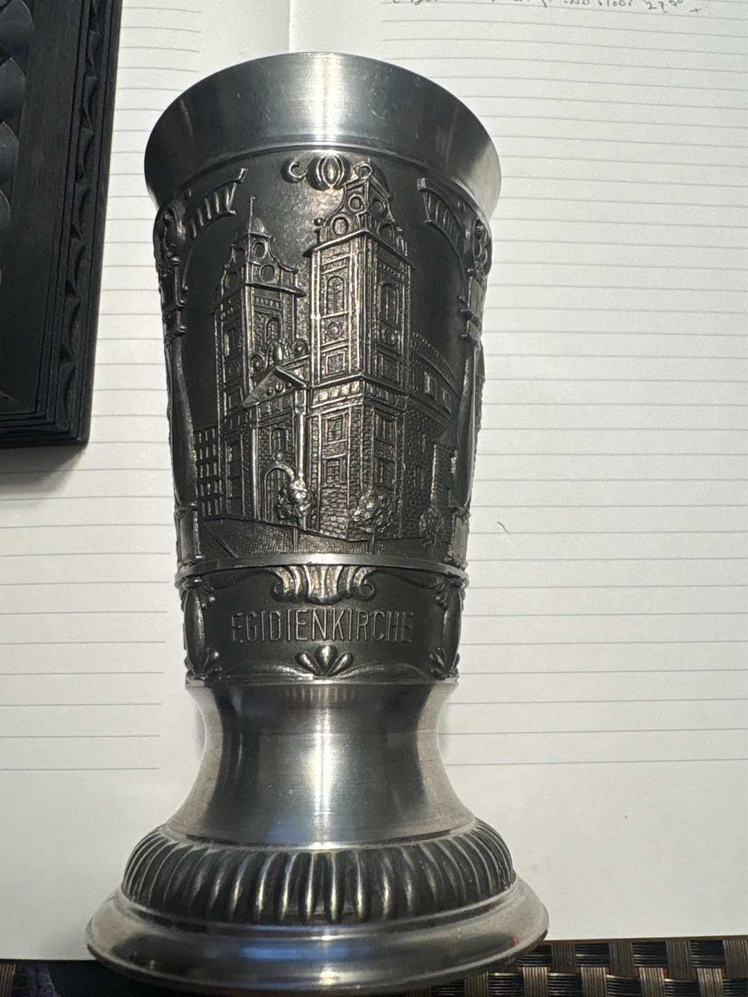 Embossed Pewter Beer Stein Egidienkirche und Schwedenhof