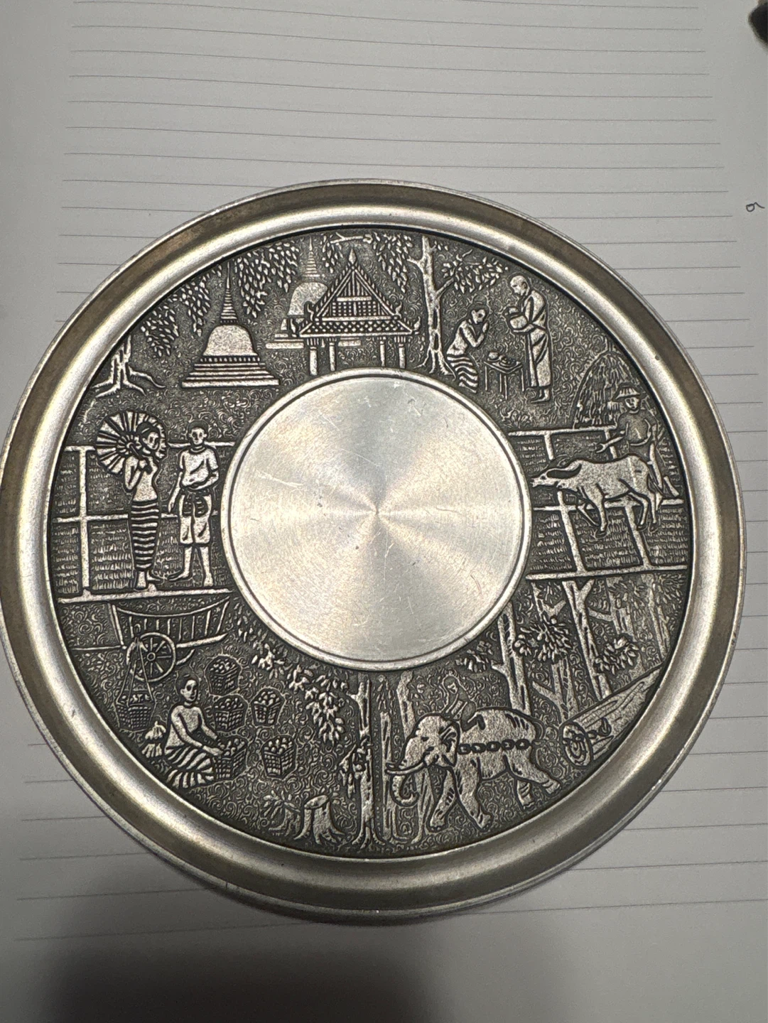 Thai Pewter Plate