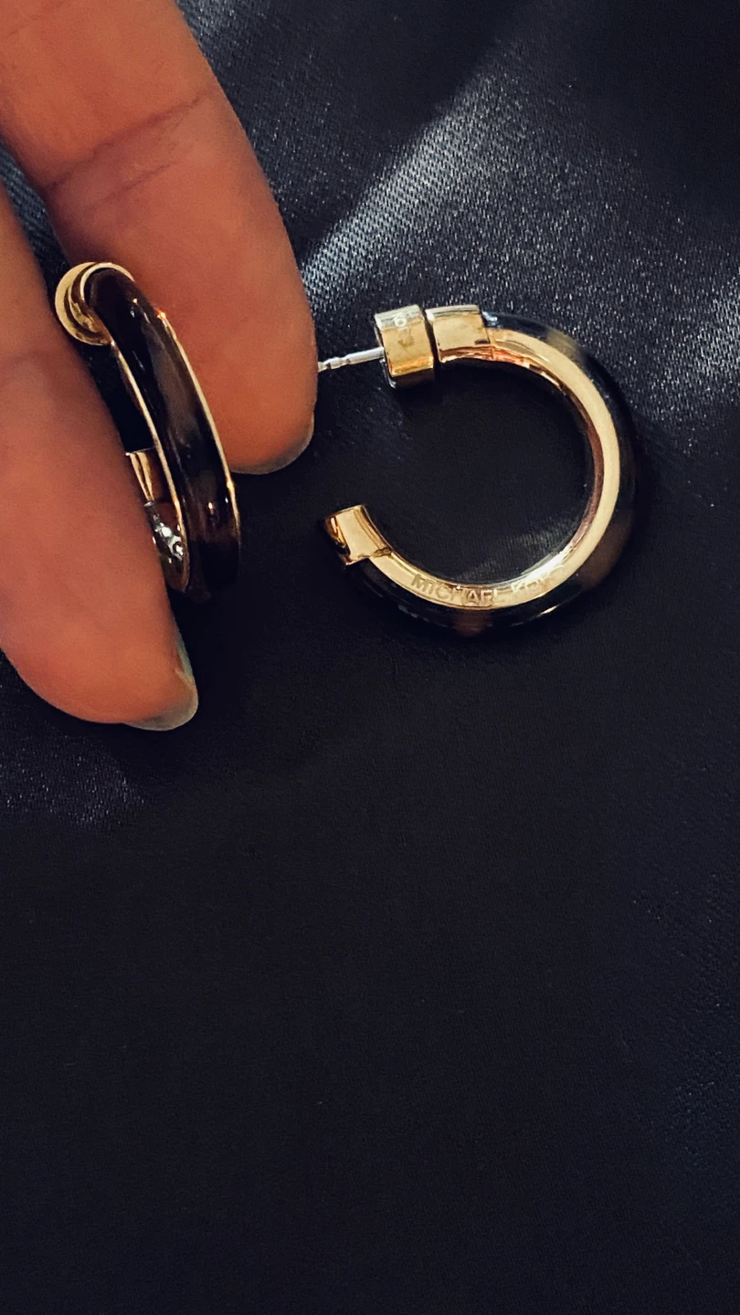 Michael Kors Tortoiseshell Hoop Earrings