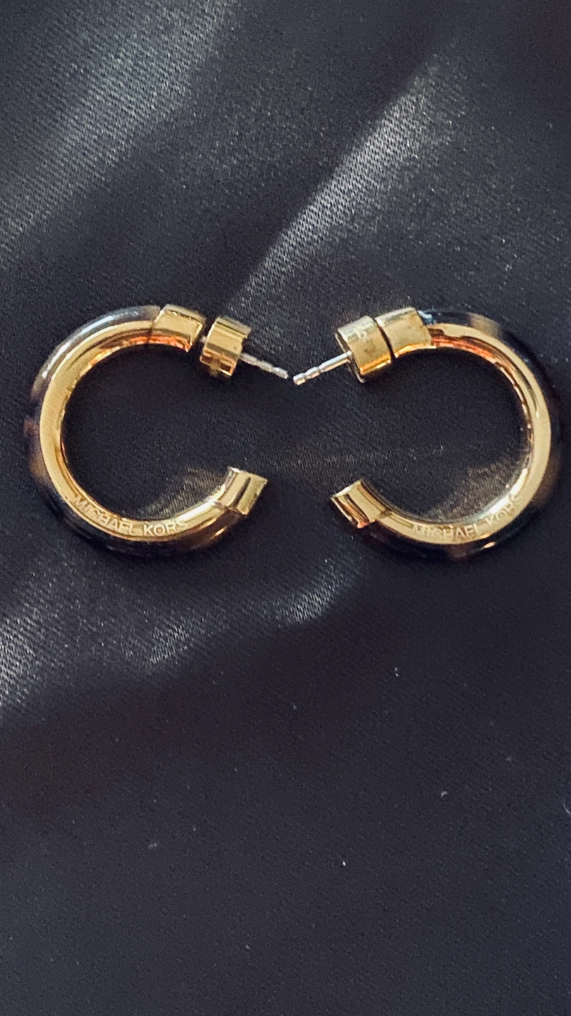 Michael Kors Tortoiseshell Hoop Earrings - photo 2