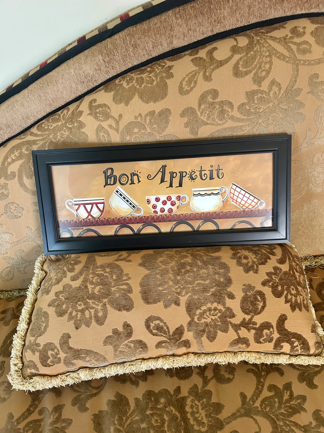 Framed "Bon Appetit" Kitchen Wall Art