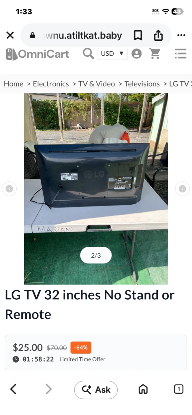LG TV 32 inches - photo 2