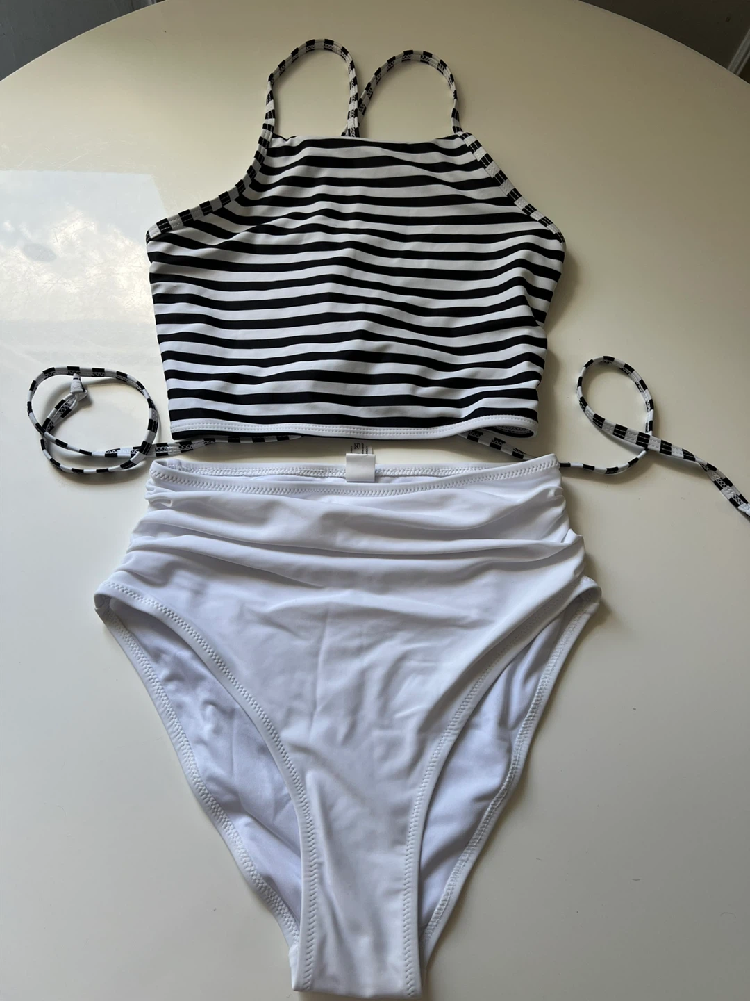⚽ New Striped Halter Bikini Set- XS