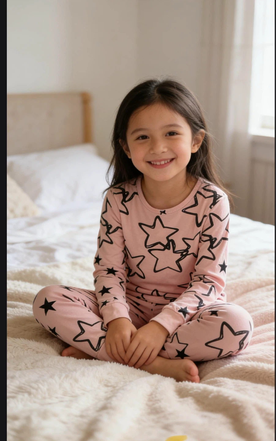 Pink Star Pajama Set size 4 kids