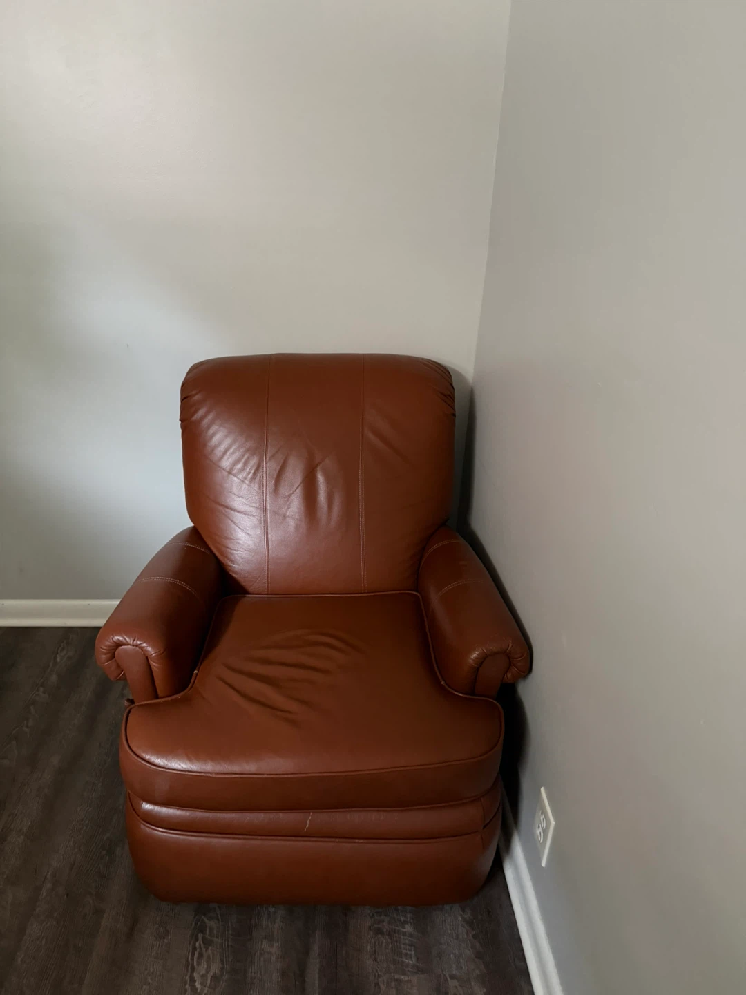 Brown Leather Recliner Armchair