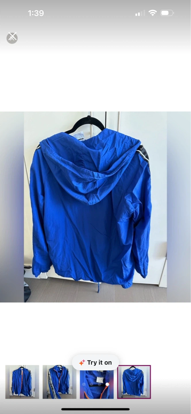 Diadora Blue Hooded Windbreaker Jacket ⚽️ - photo 3