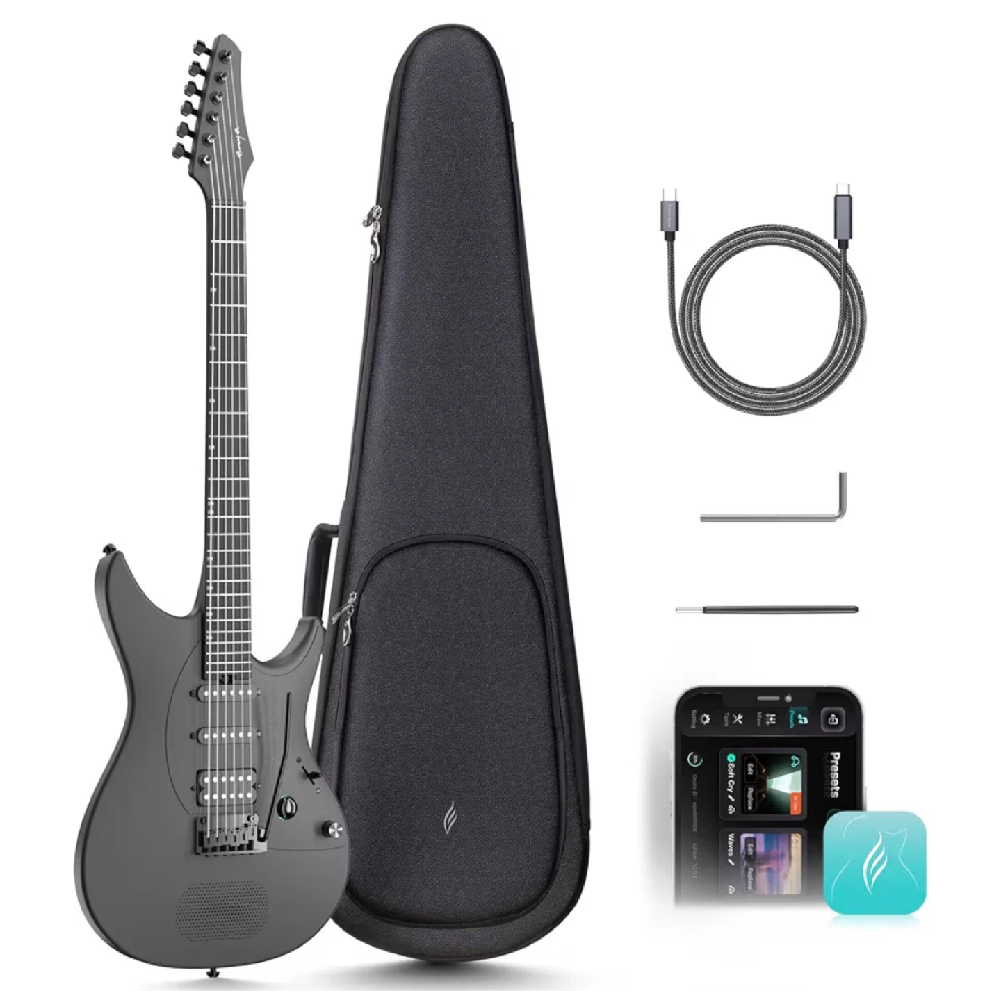 Enya Inspire 39" Carbon Fiber Smart Electric Guitar