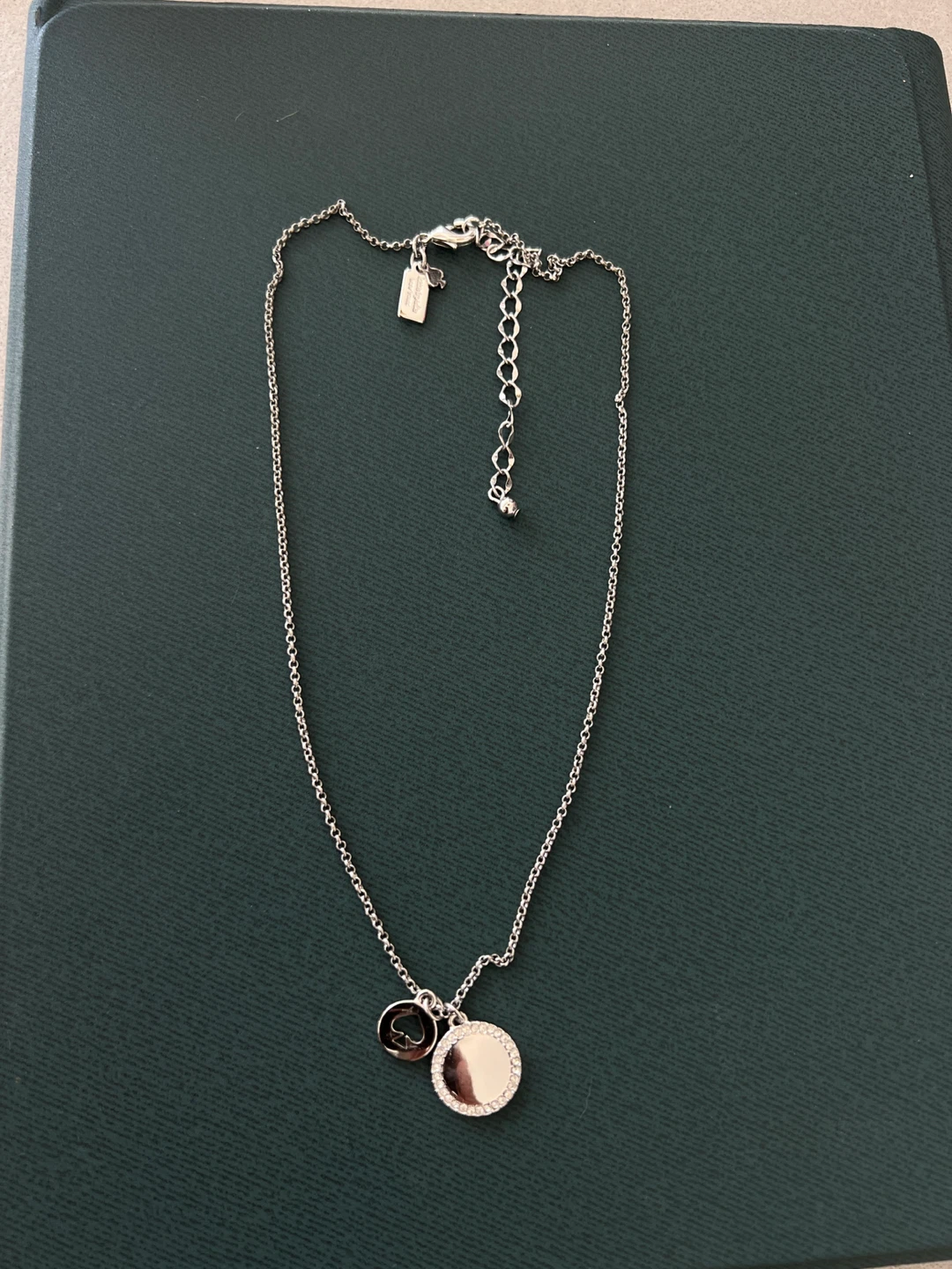 Kate Spade Pavé Circle Pendant Necklace — Never Worn