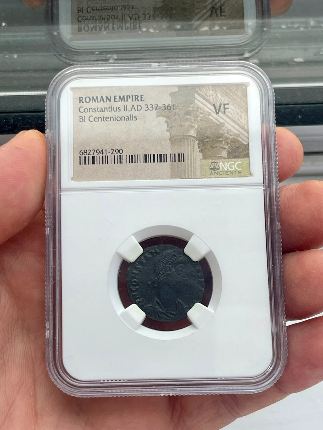 Roman Empire Constantinus II BI Centenionalis VF NGC Graded Coin
