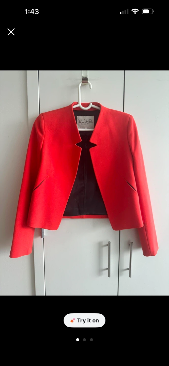 Rachel Rachel Roy Red Cropped Jacket ⚽️