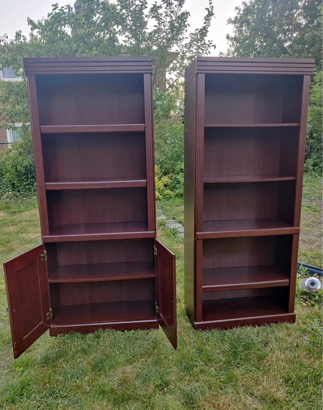Two Dark Brown Bookcases - photo 2