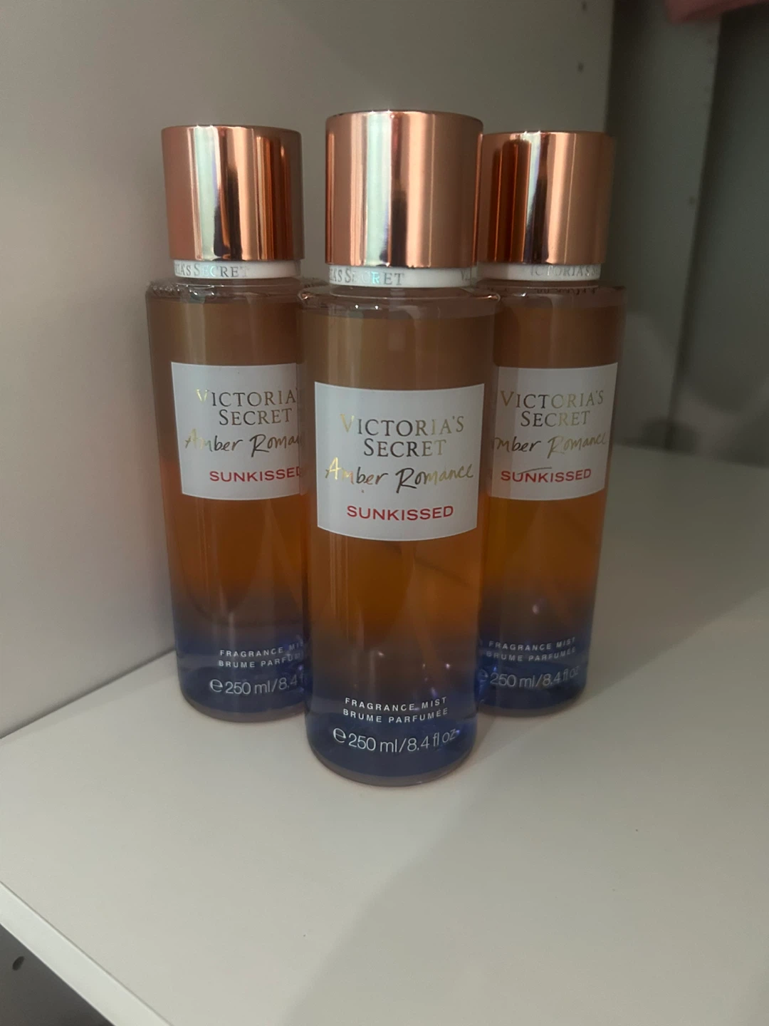 ⚽️Victoria's Secret Amber Romance Fragrance Mist (3x 250ml)