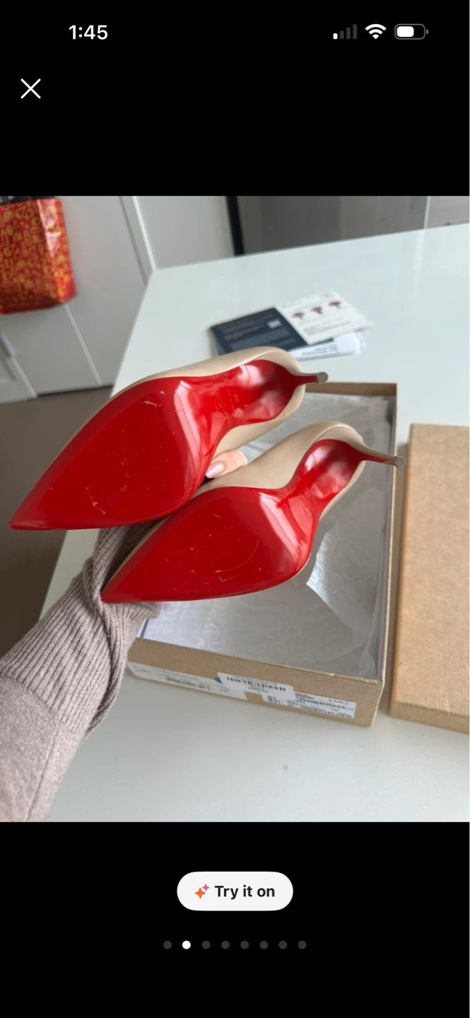 Christian Louboutin Nude Leather Pumps - Size 38 ⚽️ - photo 2