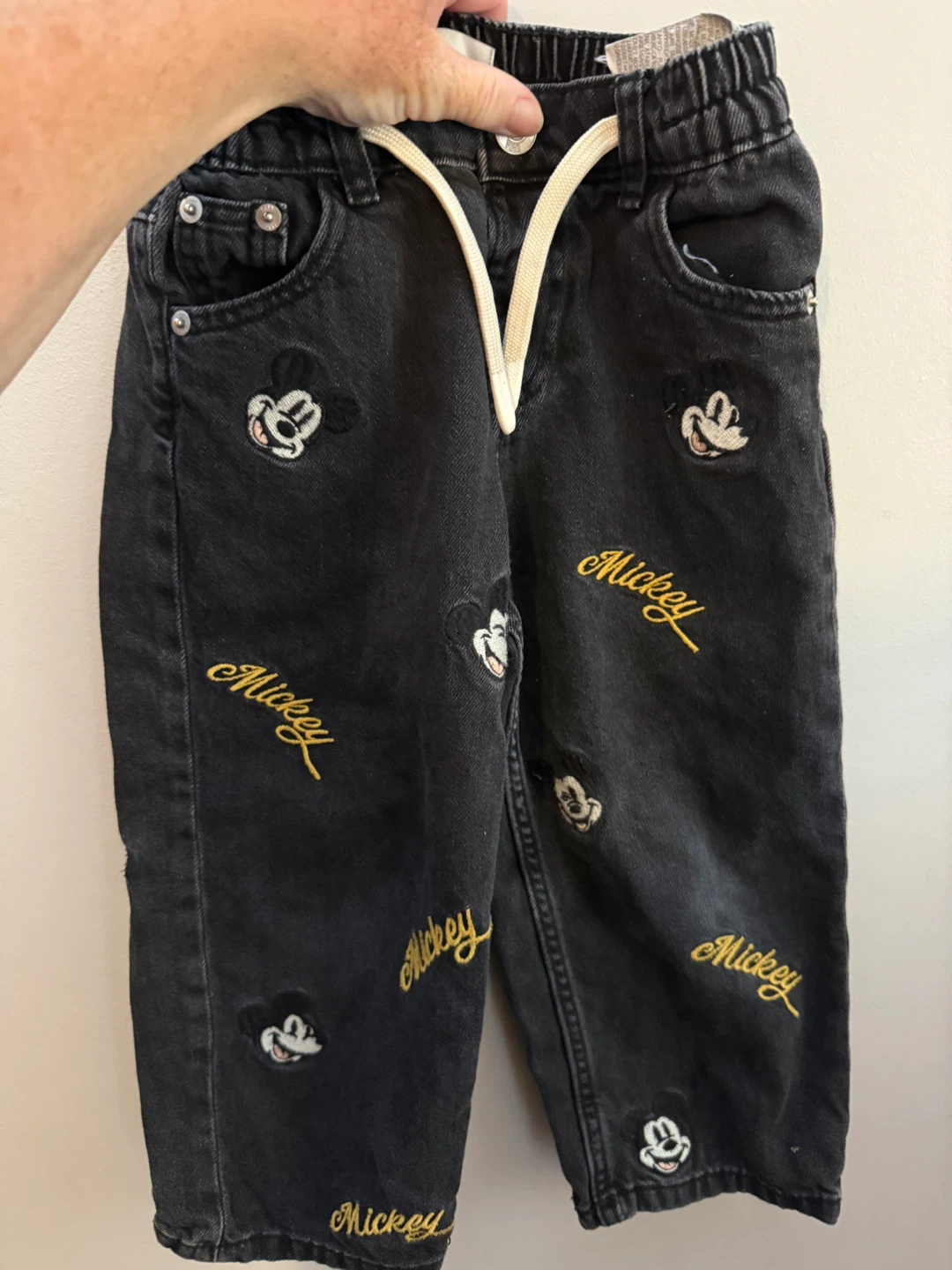 Zara Kids Mickey Mouse Denim Jeans - Size 4 Years