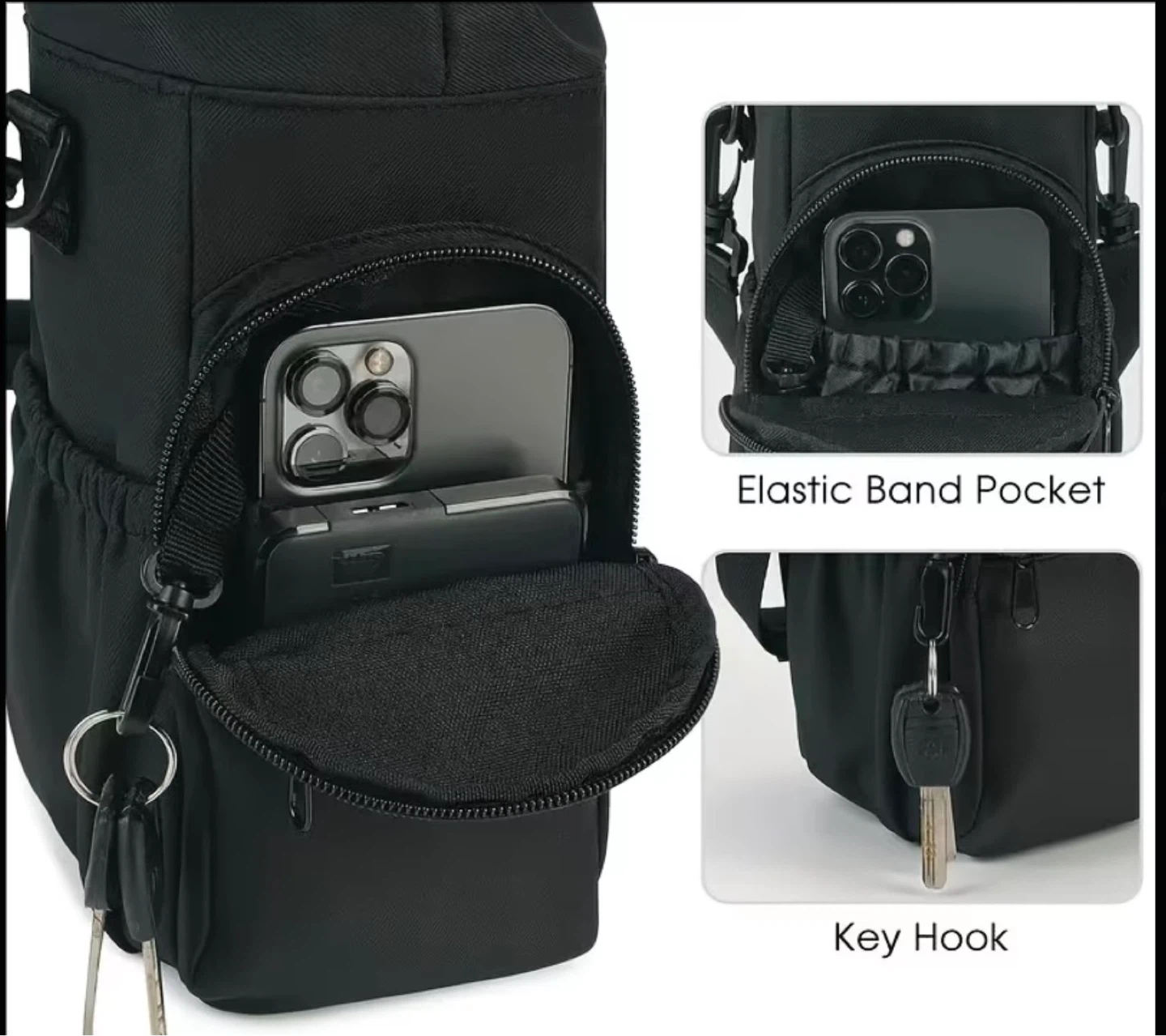 Water Bottle Carrier Bag with Multiple Pockets - photo 3