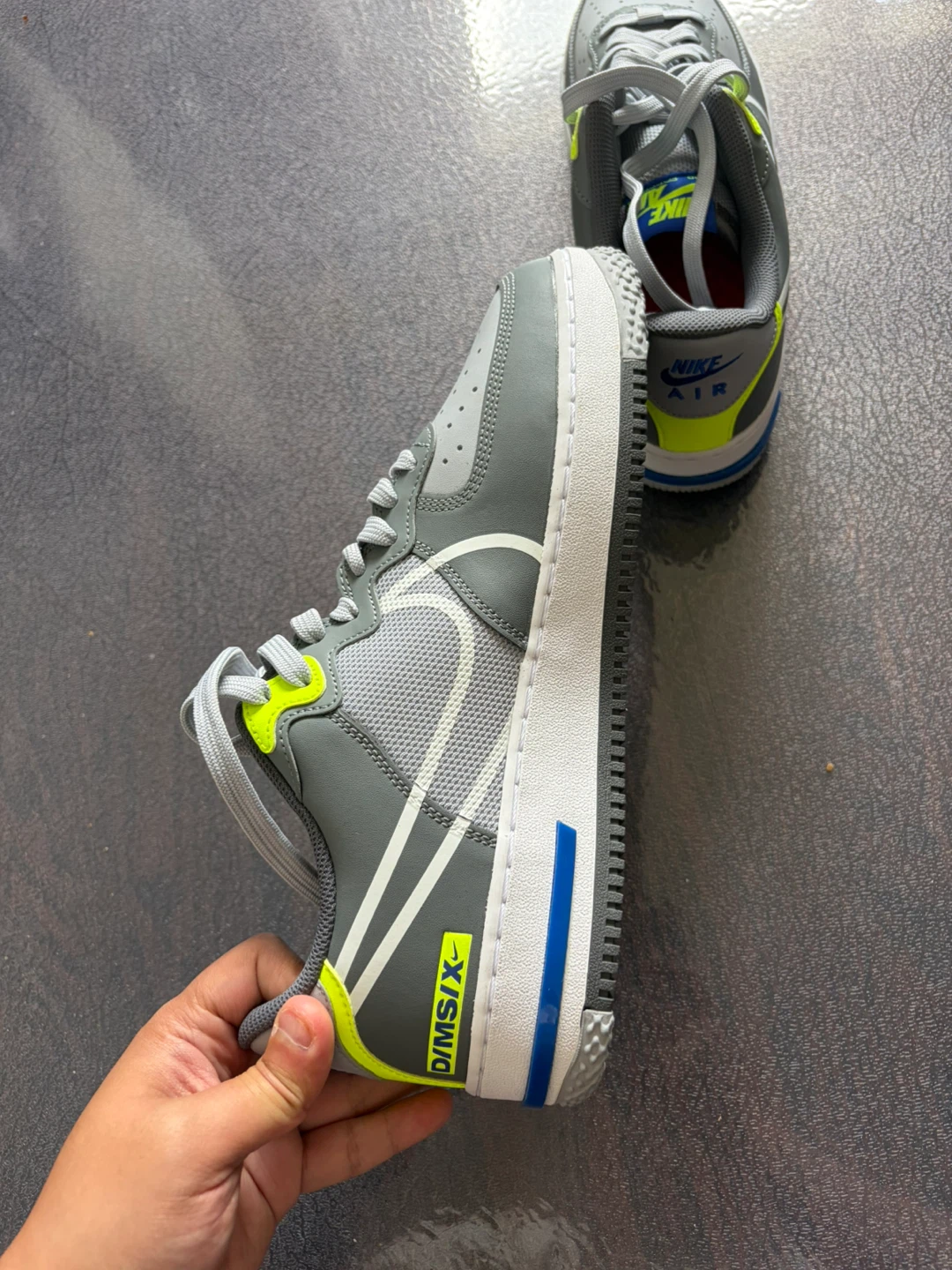 Nike Air Force 1 React Grey Neon - Size 10 - photo 4