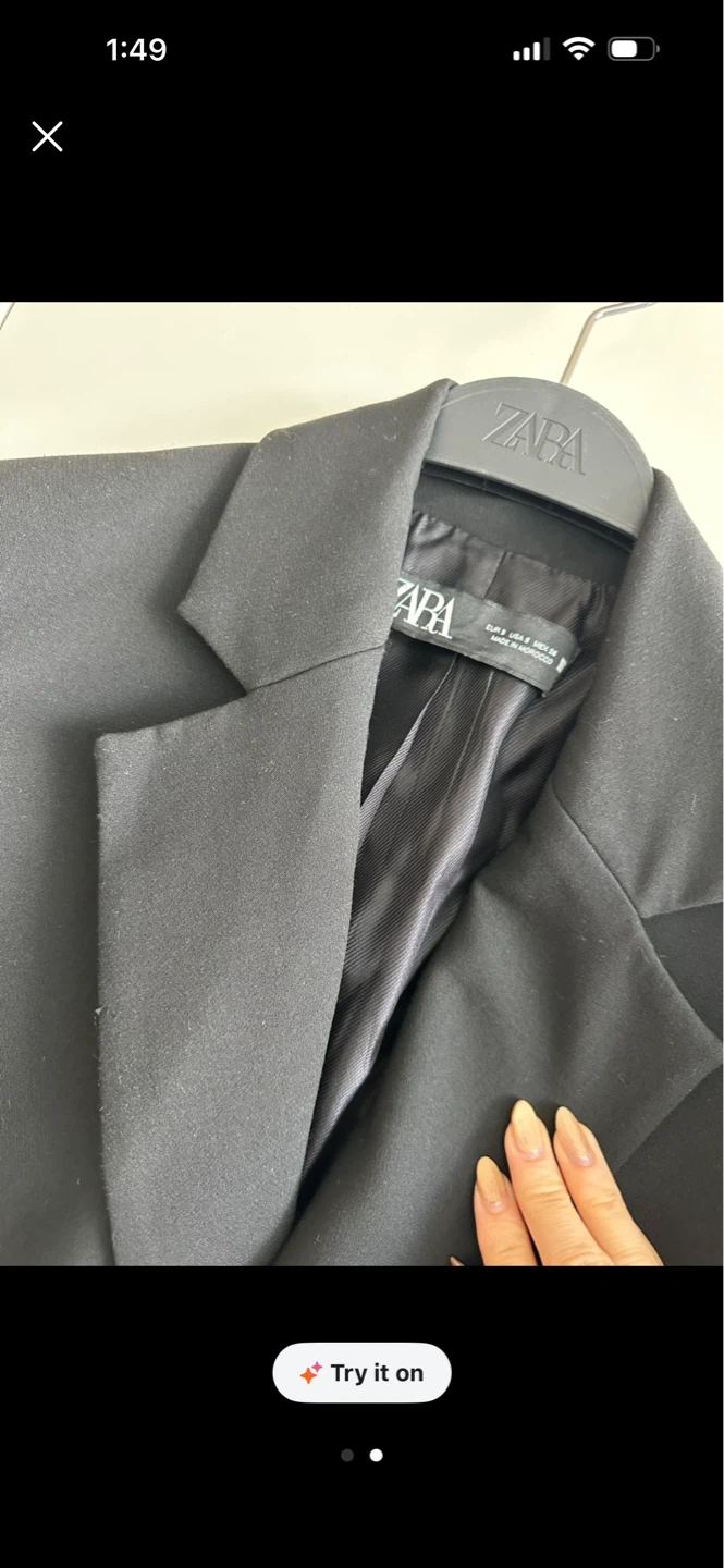 Zara Black Cropped Blazer ⚽️ - photo 2
