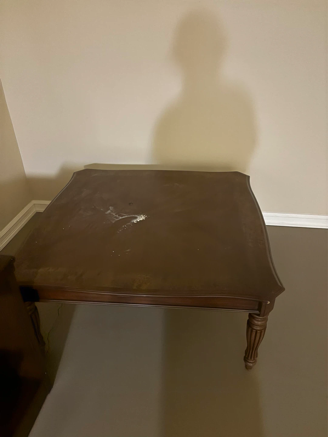 Dark Wood Square Coffee Table
