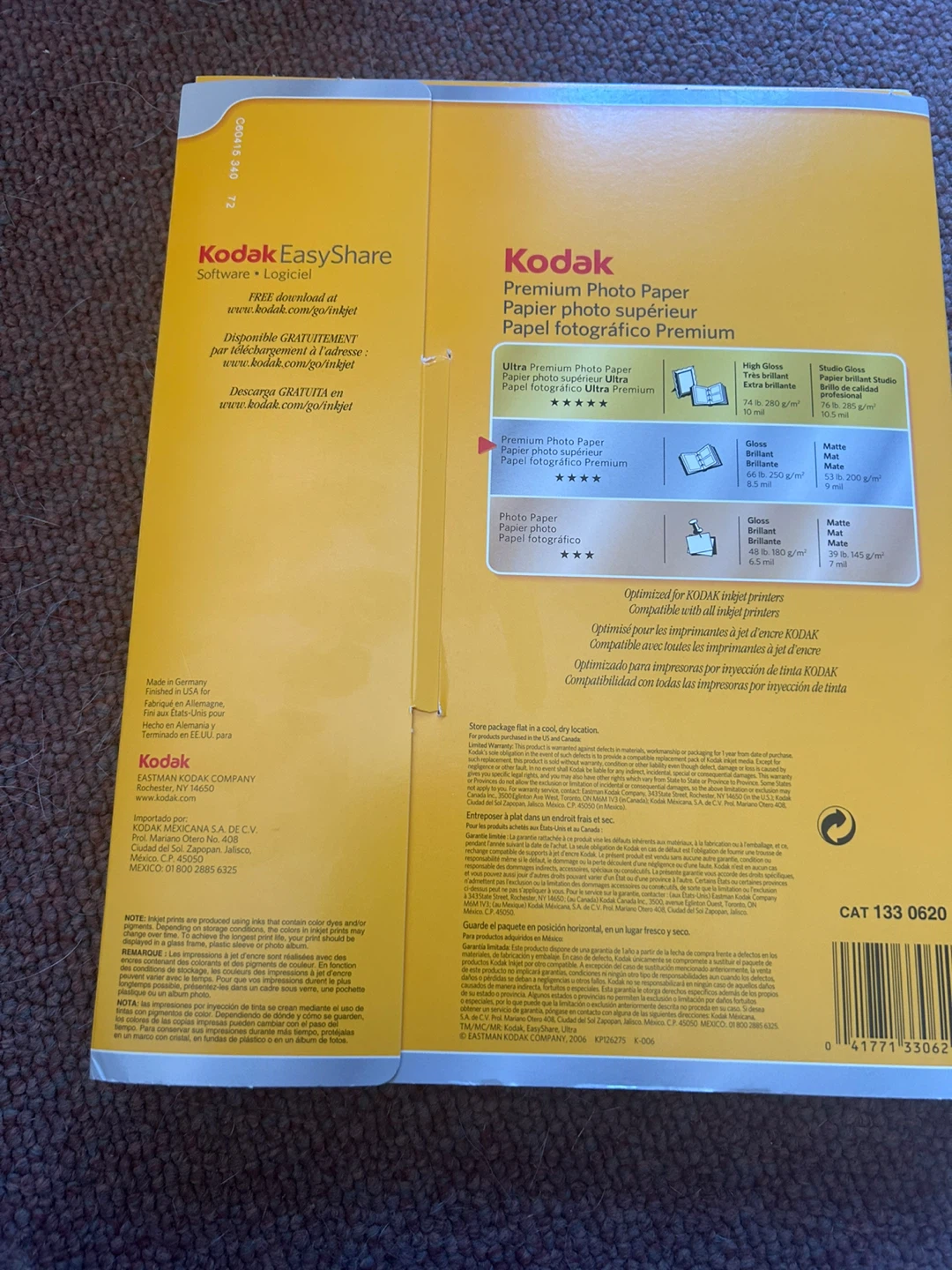 Kodak Premium Photo Paper 100 Sheets Glossy 8.5 x 11 in⚽️ - photo 2