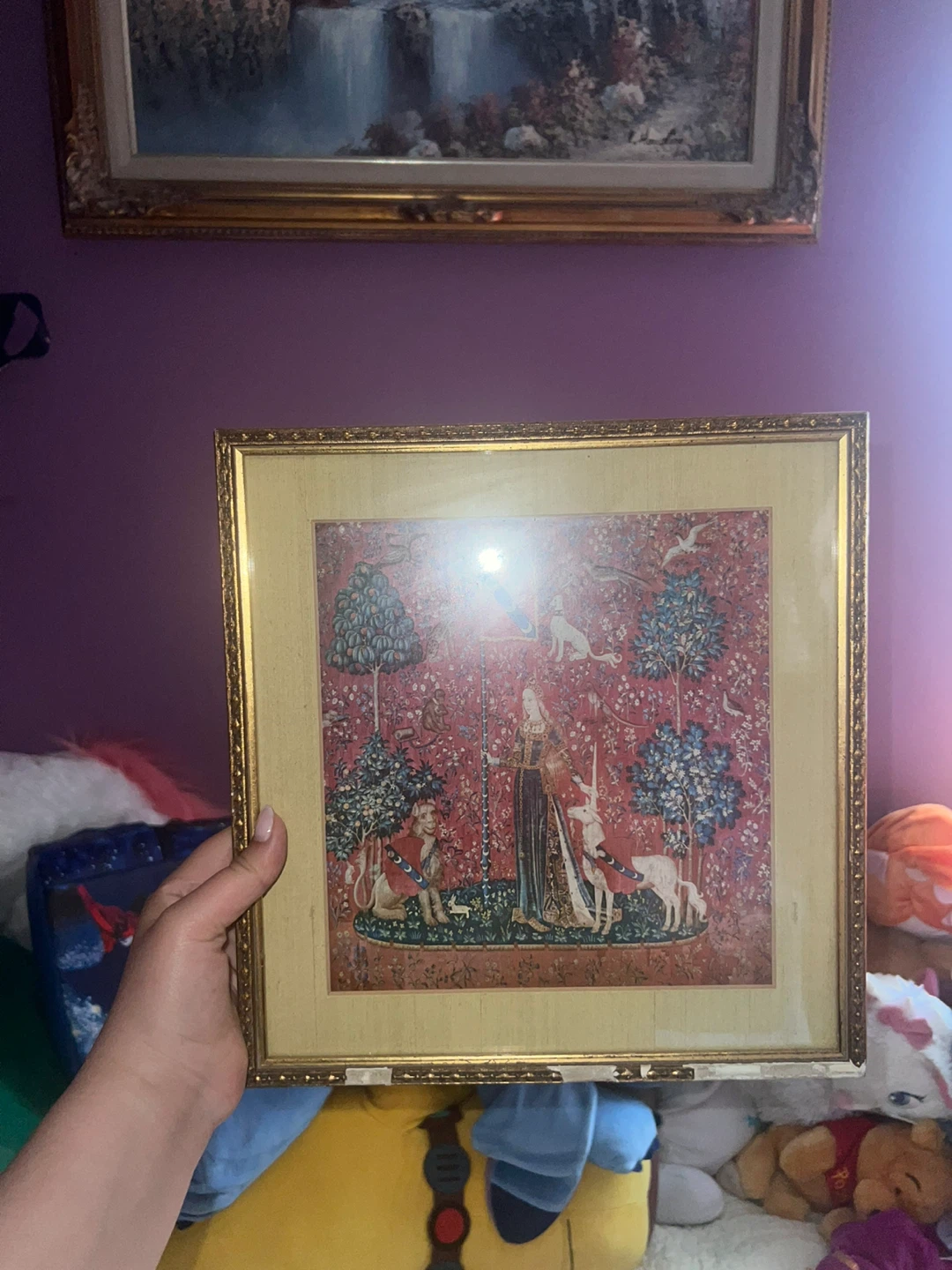 Framed "The Lady and the Unicorn" Tapestry Art Print ⚽