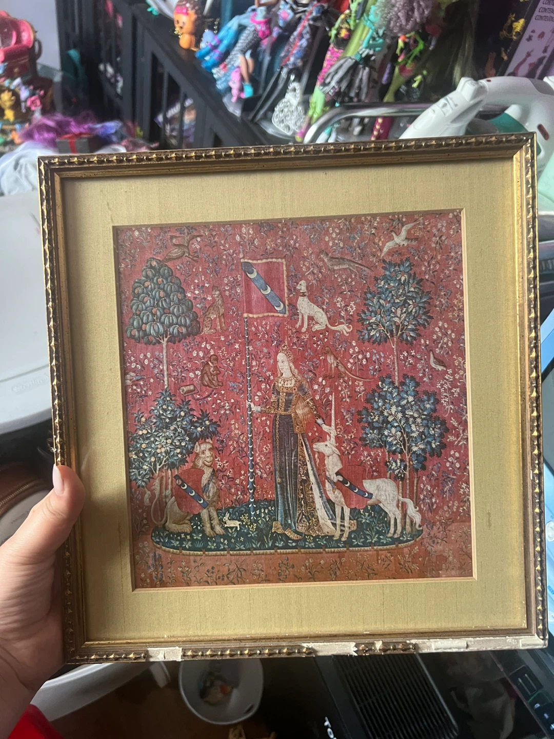 Framed "The Lady and the Unicorn" Tapestry Art Print ⚽ - photo 2