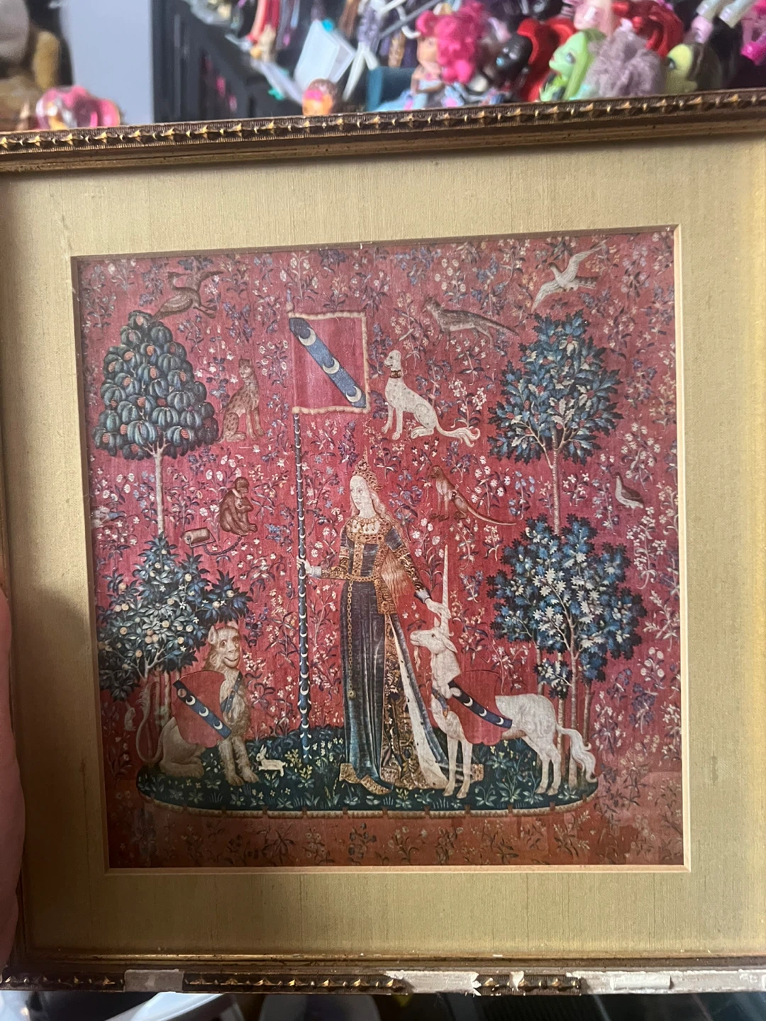 Framed "The Lady and the Unicorn" Tapestry Art Print ⚽ - photo 5