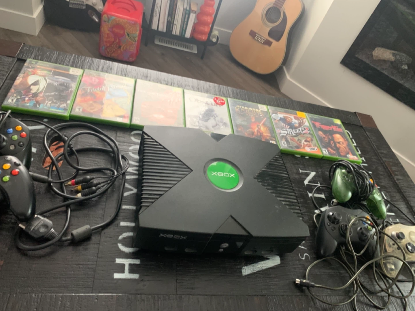 Original Xbox Console Bundle with +8 Games and 5 Controllers - photo 2