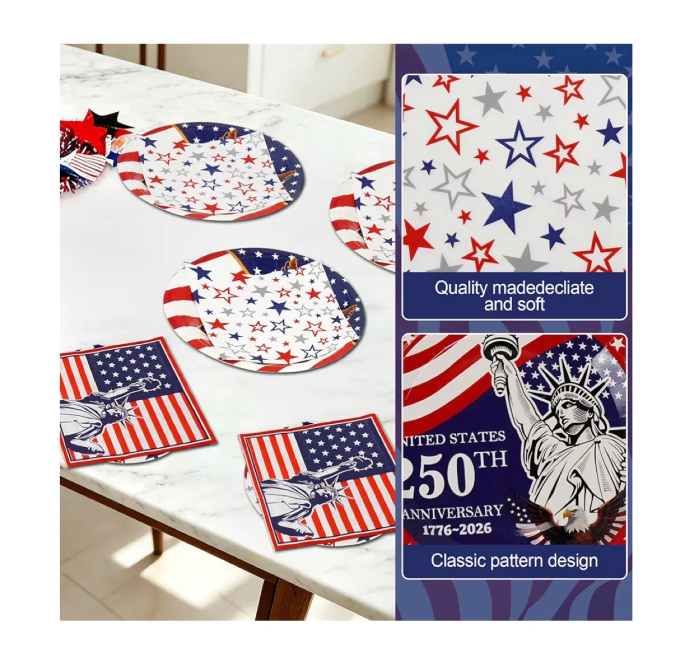 Brand new 4th of July Party Supplies Set for 50 Guests - photo 4