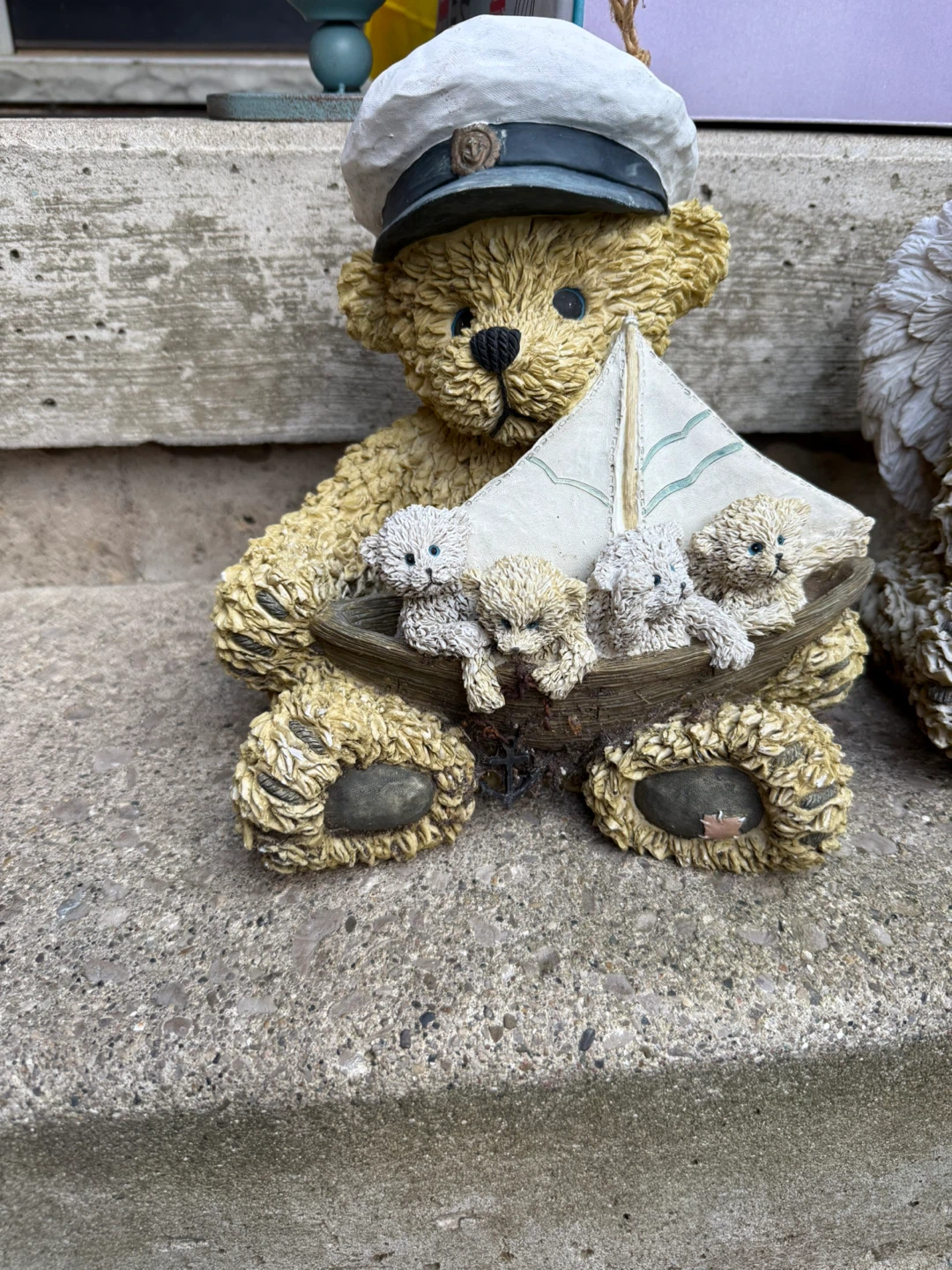 Enesco Bear with Sailboat and Puppies Figurine $15 each