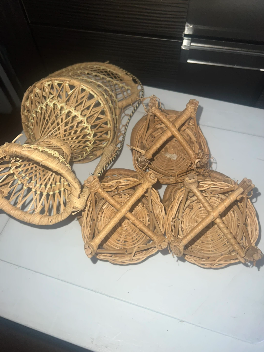 Woven Wicker Miniature Dollhouse Chairs ⚽ - photo 4