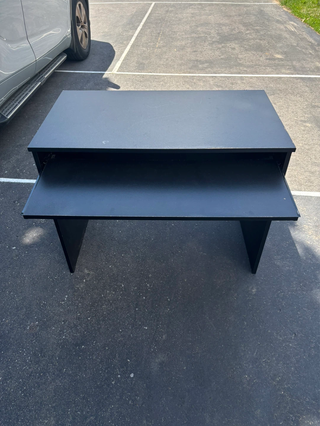 Black Desk with Pull-Out Keyboard Tray ⚽️ - photo 2
