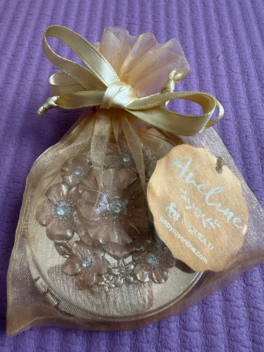 NEW⚽️Aveline Rose Gold Floral Compact Mirror with Pouch - photo 5
