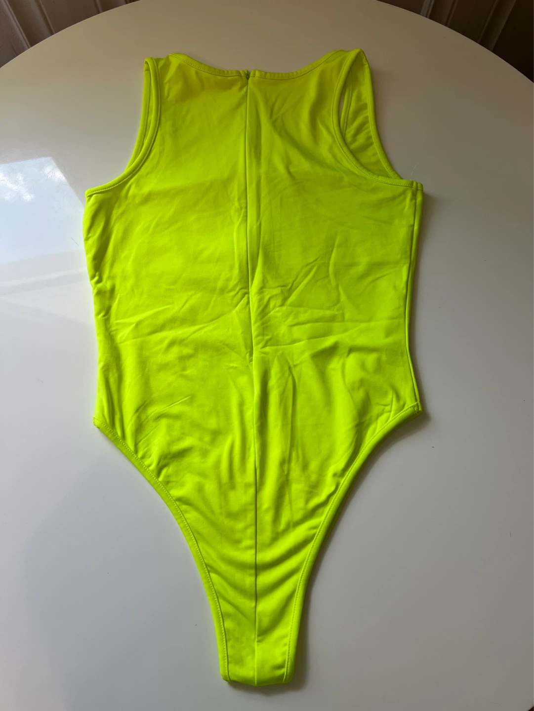 ⚽ Neon Green Square Neck Bodysuit- M - photo 2