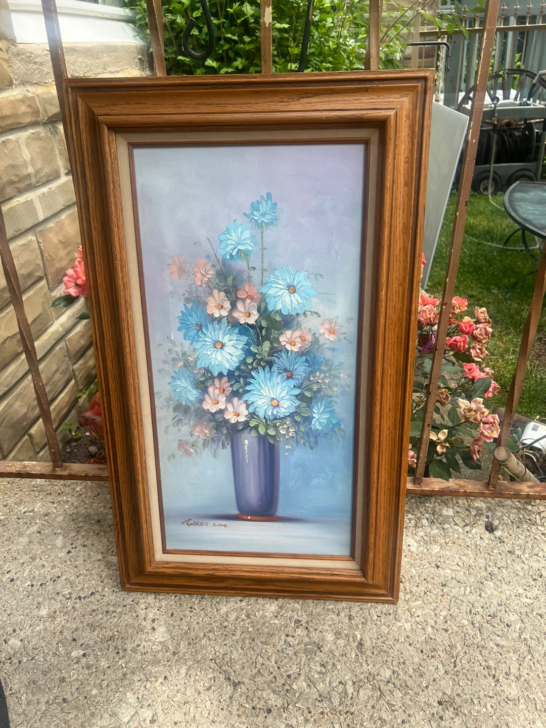 Framed Floral Painting by Robert Cox ⚽ - photo 2