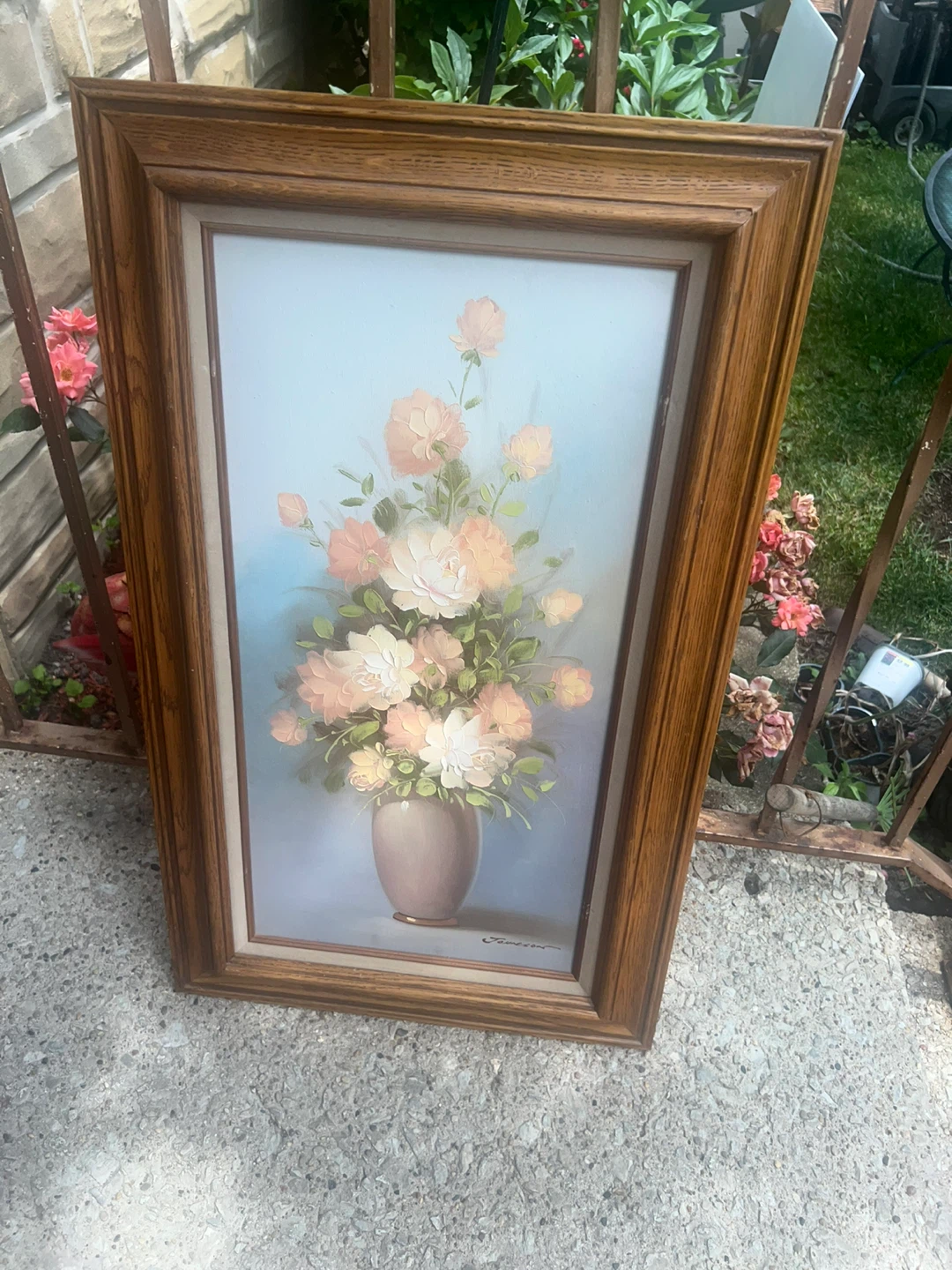 Framed Floral Oil Painting ⚽