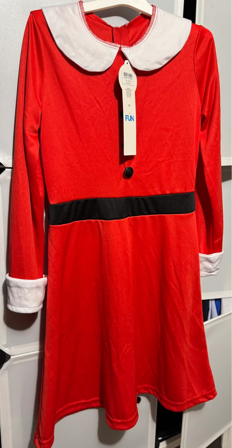 Kids Red Holiday Dress Costume