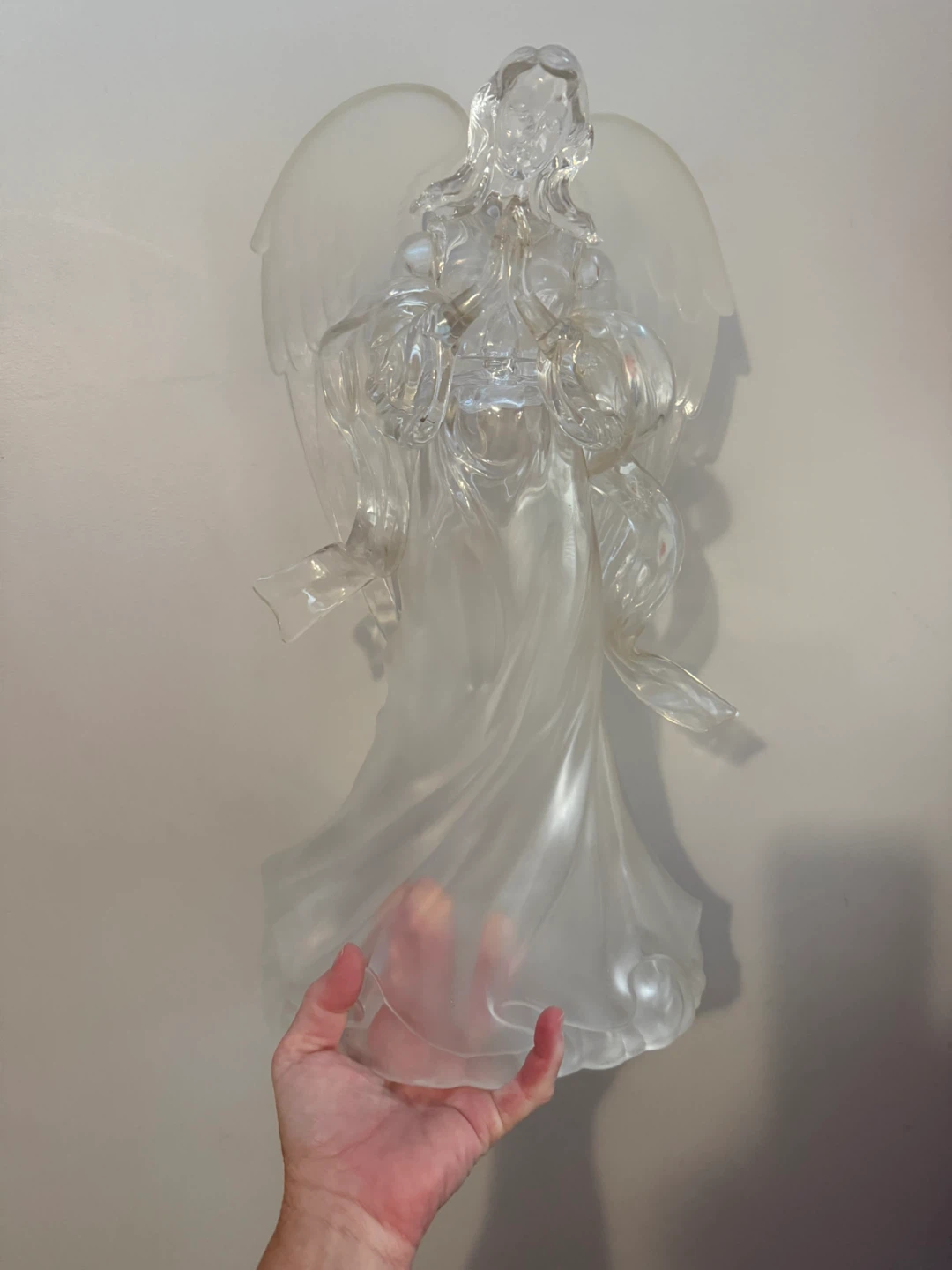 Clear Acrylic Angel Figurine