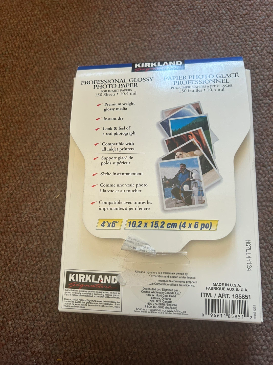 Kirkland Professional Glossy Photo Paper 4"x6" & 10.2"x15.2cm⚽️ - photo 2