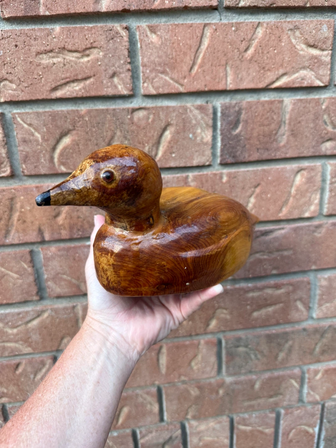 Wooden Duck Figurine