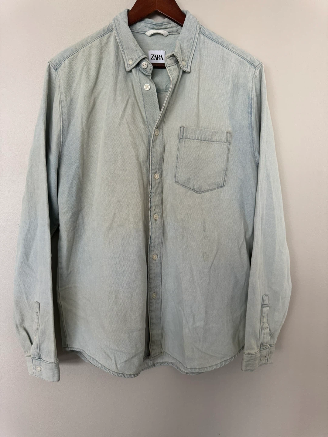 ZARA Light Wash Denim Shirt
